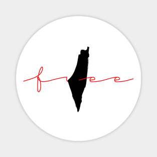 Free + Palestine Map Magnet